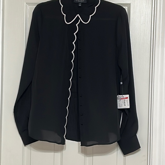 Laundry by Shelli Segal Black Blouse M - Picture 1 of 8